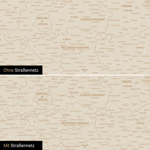 Carte du Benelux à épingles TRAVEL® – Bleu marine Hale