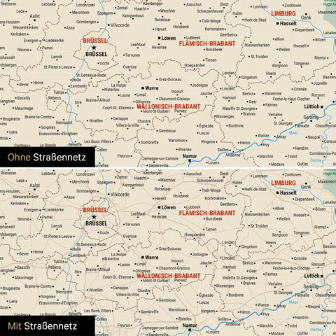 Carte du Benelux à épingles TRAVEL® – Classique multicolore