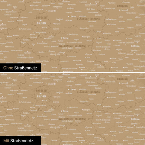 Carte du Benelux à épingles TRAVEL® – Noir Sonar
