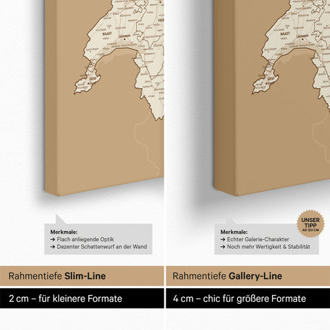 Carte DACH à épingles TRAVEL® – Treasure Gold