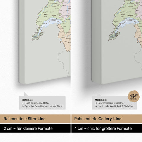 Carte DACH politique à épingles TRAVEL® – Multicolor Atlas