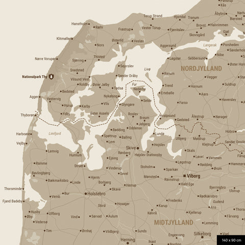 Carte du Danemark à épingles TRAVEL® – Sable du désert