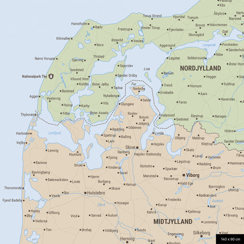 Carte politique du Danemark à épingles TRAVEL® – Atlas multicolore