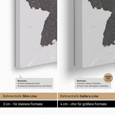 Carte de l’Allemagne à épingles TRAVEL® – Gris clair