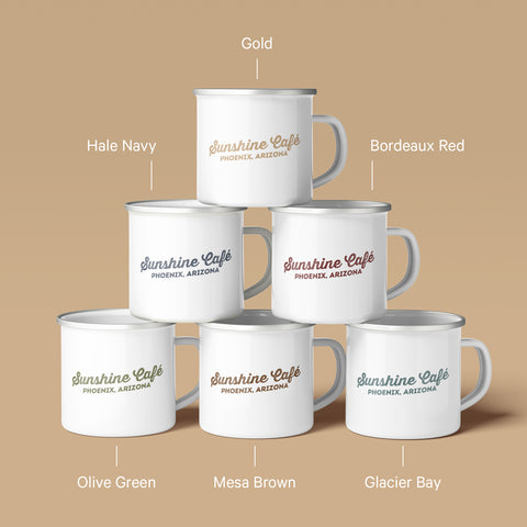 Tasse émaillée « Endroit préféré »