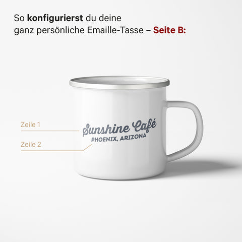 Tasse émaillée « Endroit préféré »
