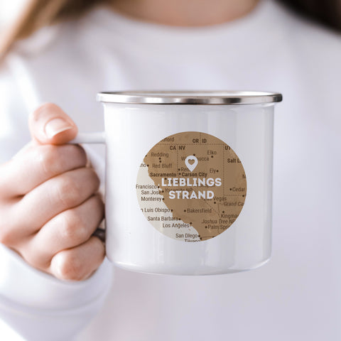 Tasse émaillée « Endroit préféré »