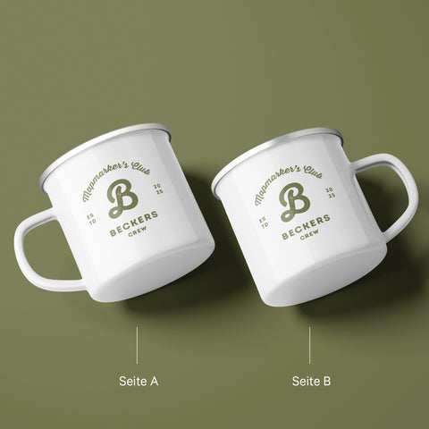 Tasse émaillée « Monogramme »