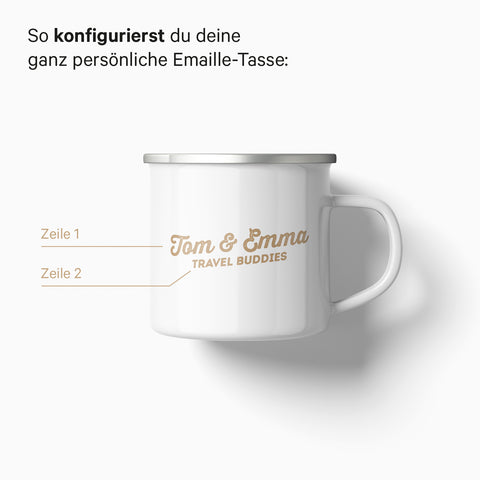 Tasse émaillée « Personnes préférées »