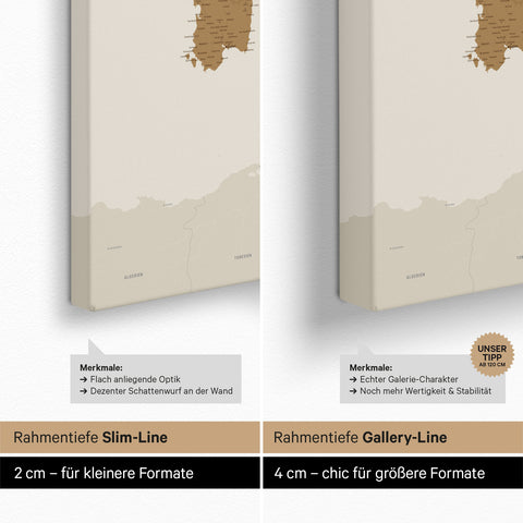 Carte de l’Italie à épingles TRAVEL® – Bronze
