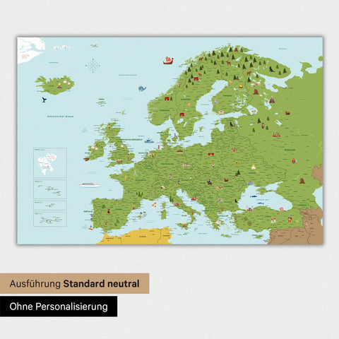 Carte de l’Europe pour enfants Tableau magnétique – MINIVENTURES® Classic