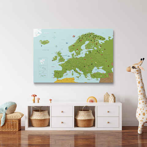 Carte de l’Europe pour enfants à épingles – MINIVENTURES® Classic