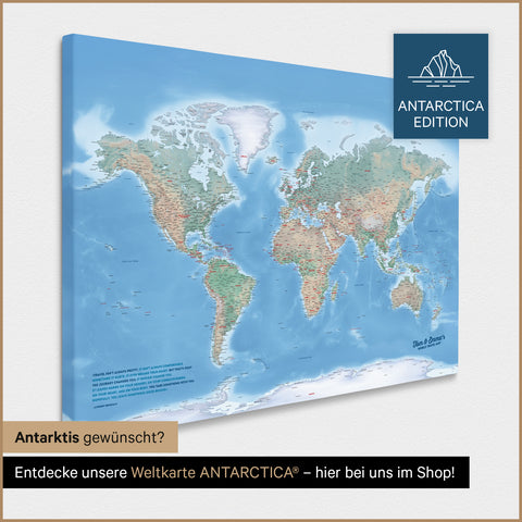 Carte du monde physique à épingles TRAVEL® – Multicolor Terra