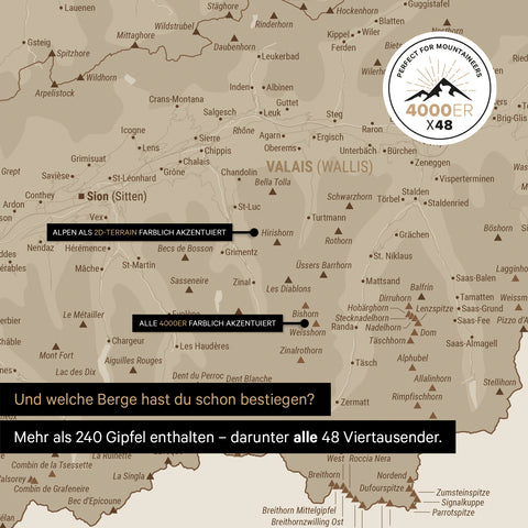 Carte magnétique de Suisse TRAVEL® Tableau magnétique – Sable désertique