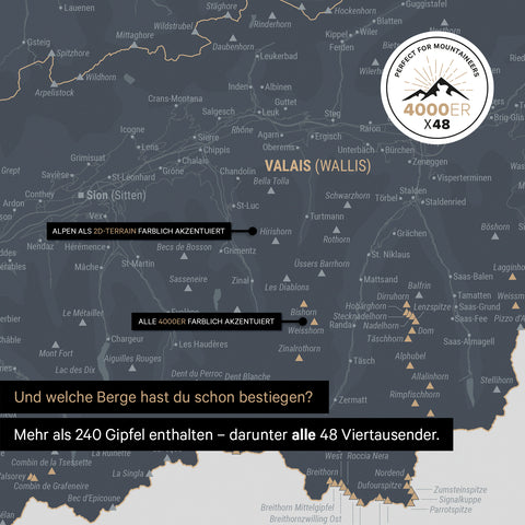 Carte magnétique de la Suisse TRAVEL® Magnetboard – Bleu denim