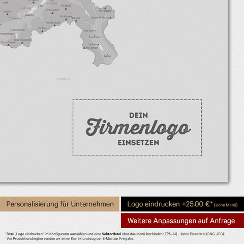 Carte magnétique de la Suisse TRAVEL® Magnetboard – Gris froid