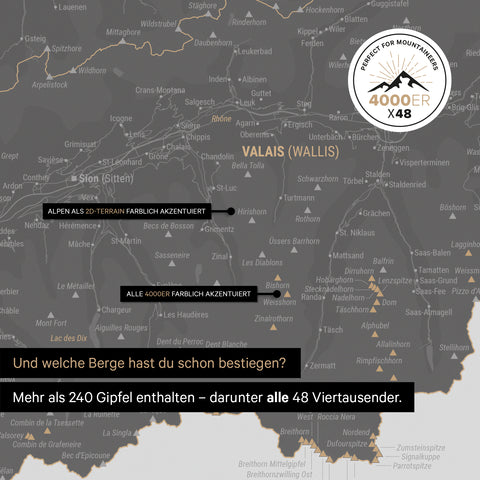 Carte magnétique de la Suisse TRAVEL® Magnetboard – Gris clair