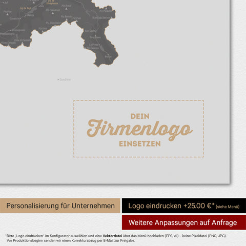Carte magnétique de la Suisse TRAVEL® Magnetboard – Gris clair