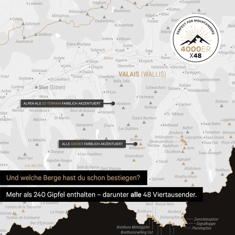 Carte magnétique de Suisse TRAVEL® Tableau magnétique – Noir foncé