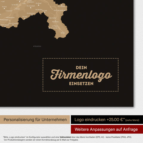 Carte magnétique de la Suisse TRAVEL® Magnetboard – Noir Sonar