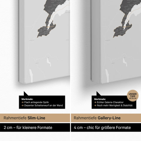 Carte de la Suisse à épingles TRAVEL® – Light Gray