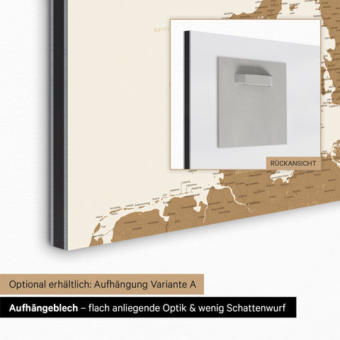 Carte de la Scandinavie TRAVEL® Tableau magnétique – en 21 couleurs