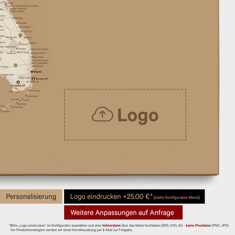 Carte des États-Unis à épingles TRAVEL® – Treasure Gold