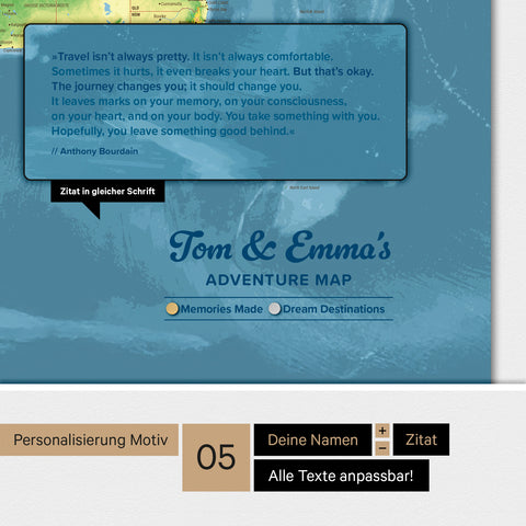 Carte du monde topographique ANTARCTICA® tableau magnétique – Topo multicolore