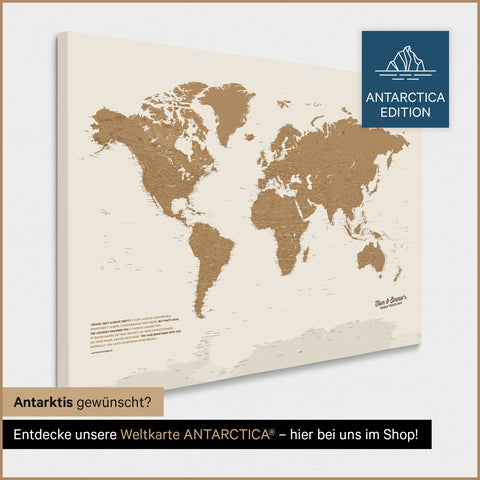 Carte du monde à épingles TRAVEL® – Bronze