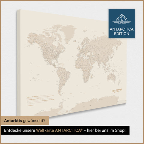Carte du monde à épingles TRAVEL® – Or