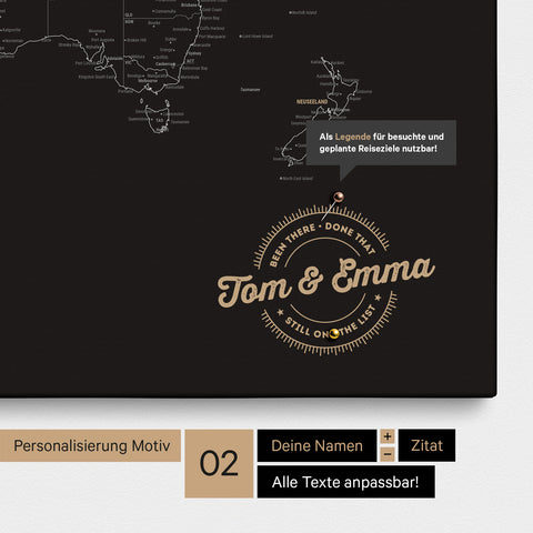 Personnalisation Motif 2 avec design circulaire et légende