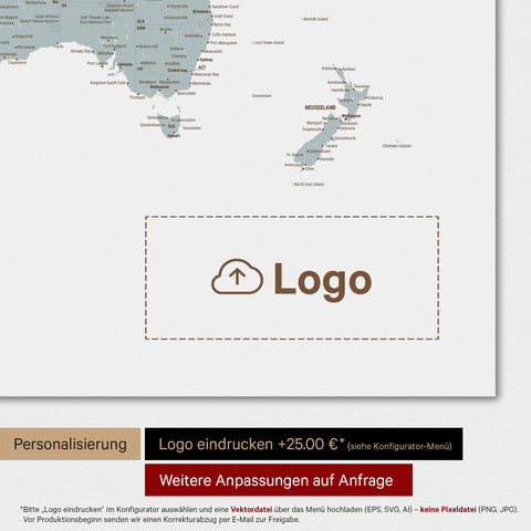 Carte du monde TRAVEL® Tableau magnétique – Multicolor Light