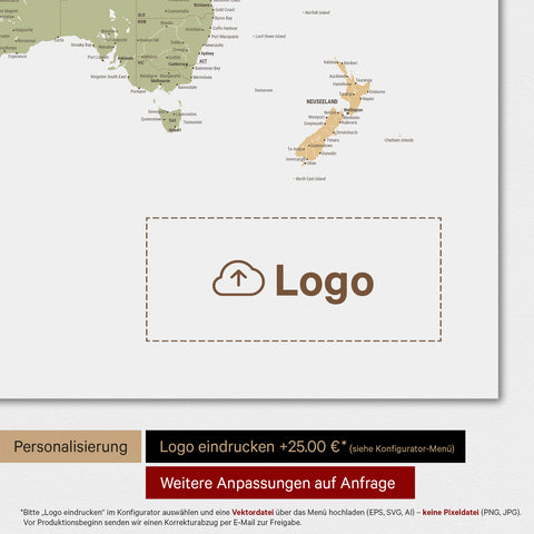 Carte du monde TRAVEL® Tableau magnétique – Multicolor Sienna