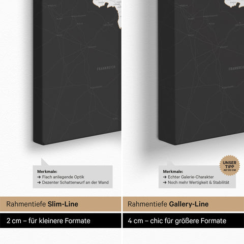 Carte de Benelux TRAVEL® à épingles – Gris foncé