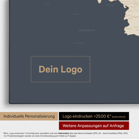 Carte de Benelux TRAVEL® à épingles – Hale Navy