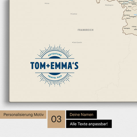 Carte de Benelux TRAVEL® à épingles – Multicolore Classique