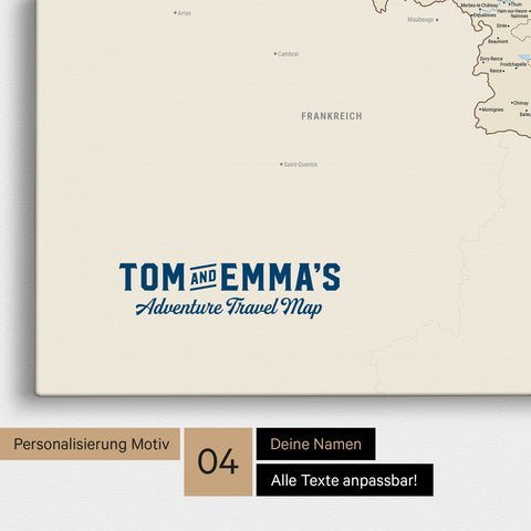 Carte de Benelux TRAVEL® à épingles – Multicolore Classique