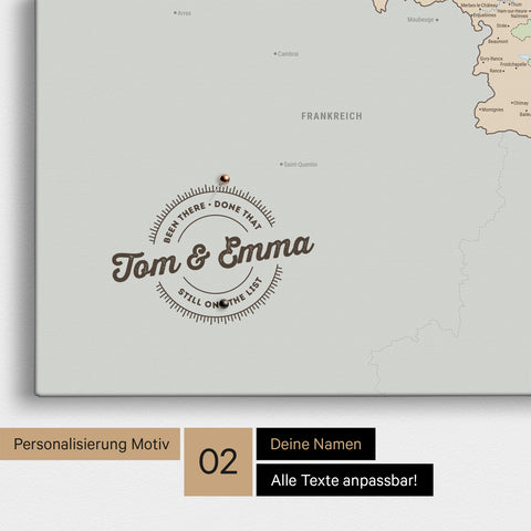 Carte politique de Benelux TRAVEL® à épingles – Multicolore Atlas