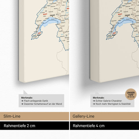 Carte DACH TRAVEL® Carte à épingles – Multicolore Classique