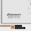 Detaillierte Dänemark-Karte als Pinn-Leinwand in Multicolor Gray mit Personalisierung als Logo für die gesamte Familie
