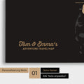 Dänemark-Karte Pinn-Leinwand in Sonar Black mit Personalisierung