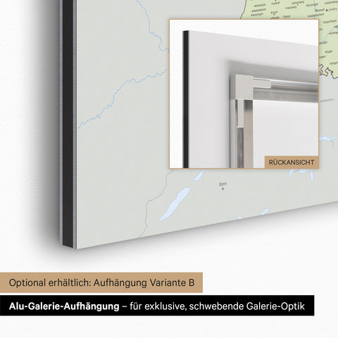 Carte magnétique de l'Allemagne TRAVEL® Tableau magnétique – Atlas multicolore