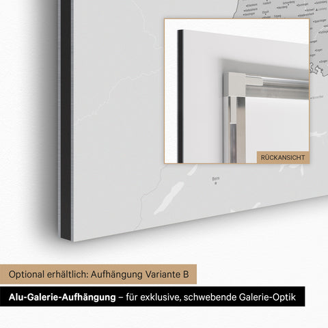 Carte magnétique de l'Allemagne TRAVEL® Tableau magnétique – Multicolore Gris