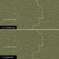 Magnetische Deutschland-Karte in Olive Green mit optionalem Straßennetz von Autobahnen und Landstraßen