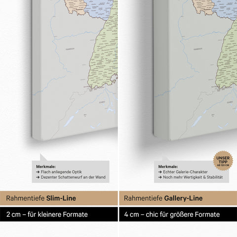Carte Allemagne TRAVEL® Carte à épingles – Atlas multicolore (Carte politique)