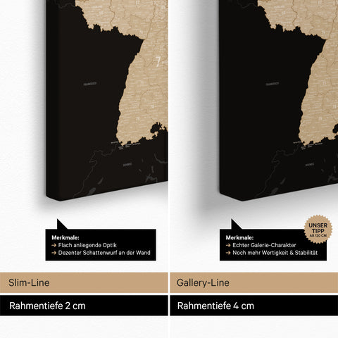 Carte d'Allemagne PLZ® (Codes postaux à 1-2-3 chiffres) Carte à épingles – Sonar Black