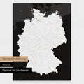 Neutrale und schlichte Standard-Ausführung einer Deutschland-Karte als Poster in Schwarz-Weiss