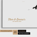 England- & Großbritannien-Karte Pinn-Leinwand in Farbe Light Black mit personalisiertem Text