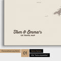 England- & Großbritannien-Karte Pinn-Leinwand in Farbe Warmgray mit personalisiertem Text