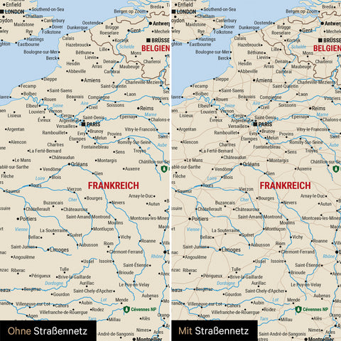 Carte de l'Europe TRAVEL® Carte à épingles – Multicolore Classique